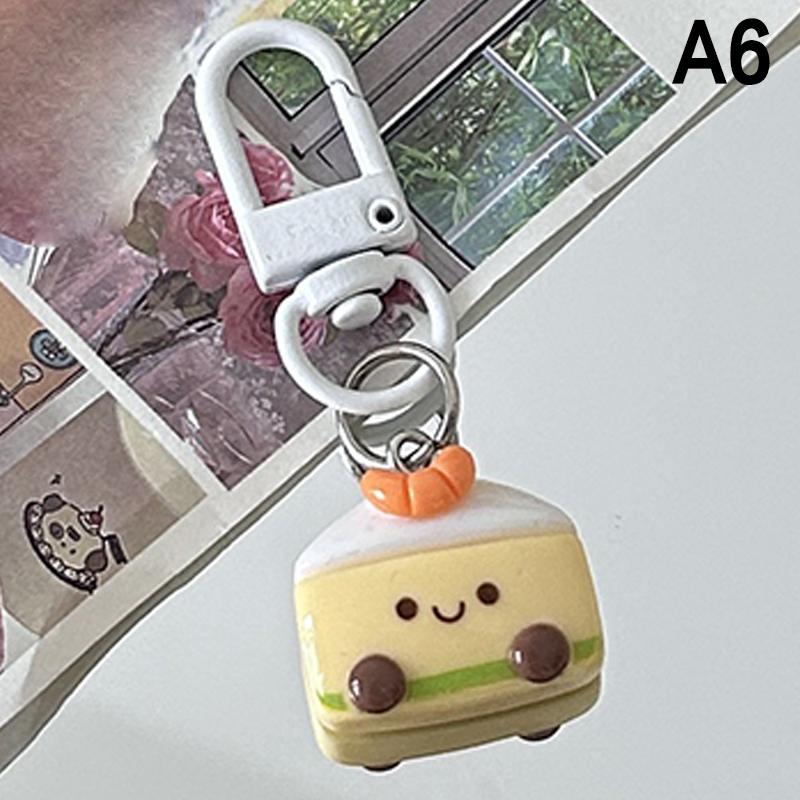 Брелок для ключей «Мультяшный десерт, печенье, торт, тост», сладкая кукла, подвеска, симпатичное животное, брелок для рюкзака, украшения, аксессуары