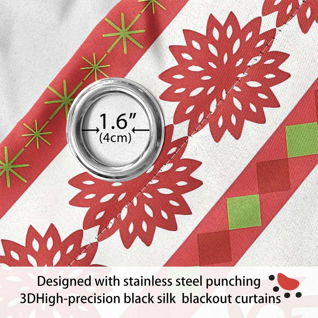 Шторы Дверные шторы Рождественские солнцезащитные шторы Затемняющие шторы из ткани Цифровая печать Снеговик Перфорированные
