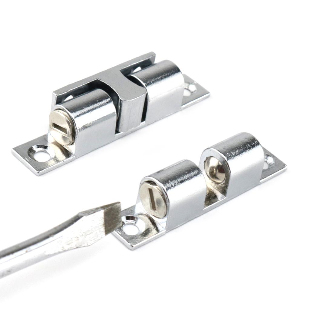 12 шт. Двойной шариковый роликовый замок для защелки двери шкафа, цинковый сплав, шариковый замок для шкафа, простая установка