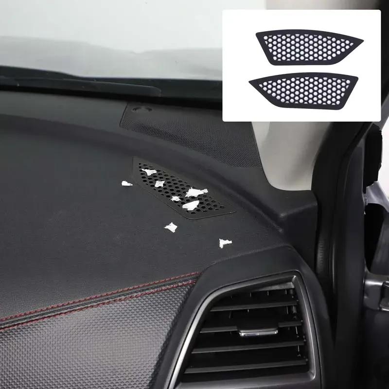 For Subaru Forester 2019-2024 Dustproof mesh accessories on both sides of the instrument panel Stainless steel Black 2pcs