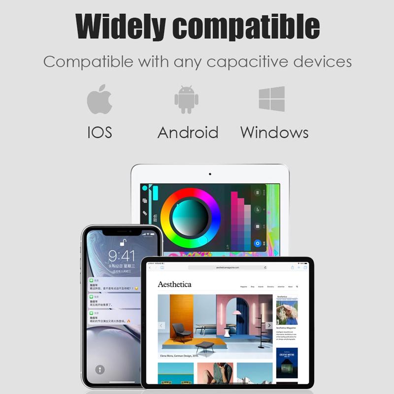 Универсальный активный стилус для рисования, емкостный стилус для сенсорного экрана для Samsung Xiaomi, IPad, IOS, Android, планшетных телефонов, карандаш