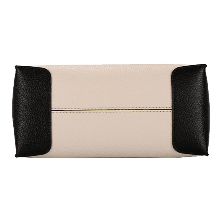 Michael Kors MK Mercer Color Block Vintage Lock French Commuter Leather Accordion Shoulder Crossbody Tote Bag Women Bags 35S1GM9M2T-987