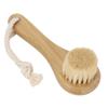 Массажная щетка портативная деревянная мягкая ручная щетка для массажа лица и тела, чистки и ухода