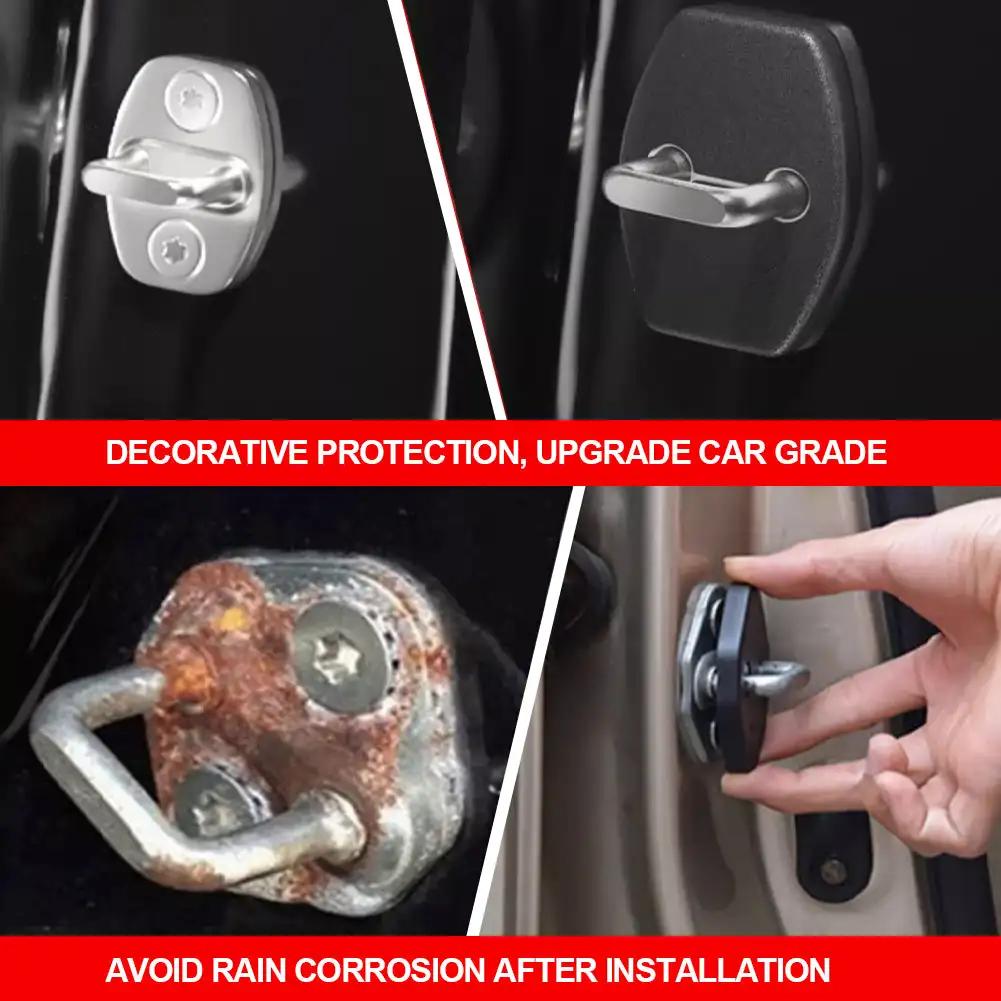 4Pcs Car Door Lock Cover Door Stopper Covers for Toyota Yaris Highlander Prado Prius Corolla Camry Rav4 Reiz Vois Accessories