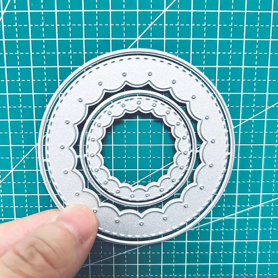 Гирлянда Круглая рамка Металлические вырубные штампы Трафарет для DIY Скрапбукинга Фотоальбом Тиснение Бумажные карточки Поделки Вырубки