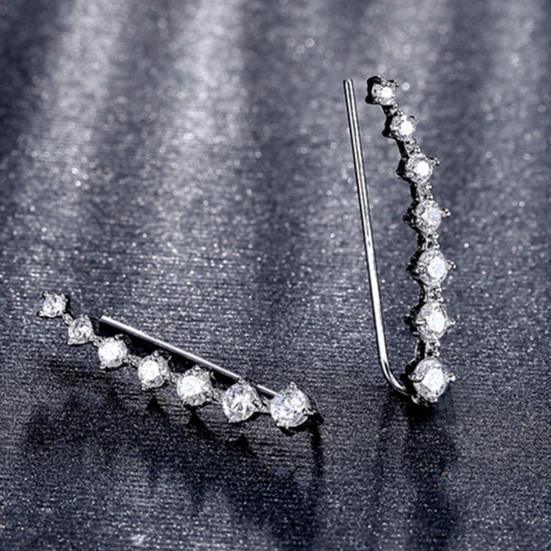 1 пара женских ушей-альпинистов со стразами, инкрустация ушей, элегантные шпильки