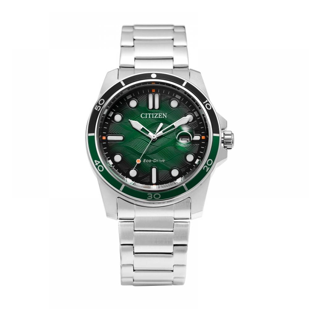 Citizen Aw1811 82x Часы мужские металлические для дайвинга