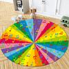 Round Music Flannel Carpet Living Room Decoration Rugs Luxury Bedroom Decor Carpets Washable Lounge Rug Non-slip Floor Mat
