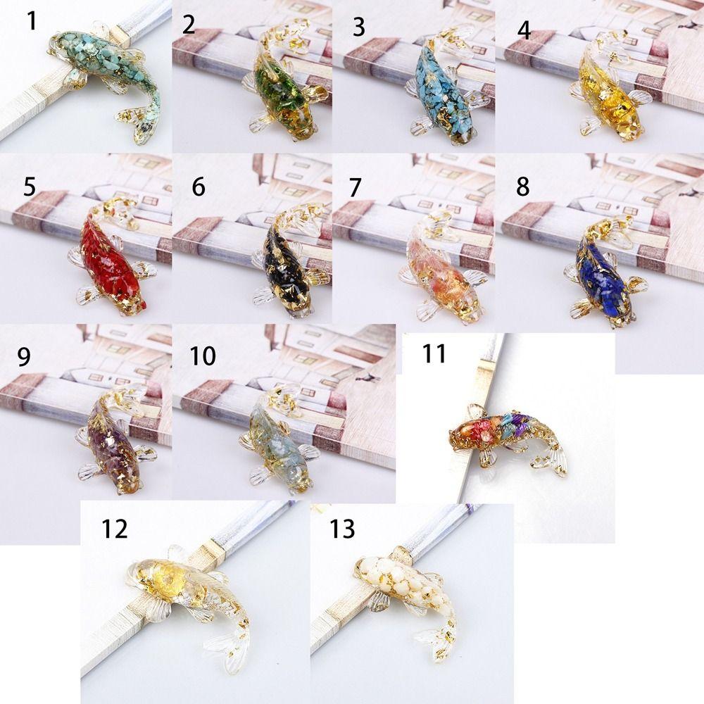Natural Crystal Resin Crafts Wedding Accessories Artificial Fish Car Pendant Fish Ornaments