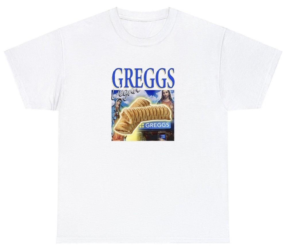Greggs Vegan Sausage Roll T Shirt Funny Veggie Vegetarian Meme Gift Humor Tee Unisex T-Shirt