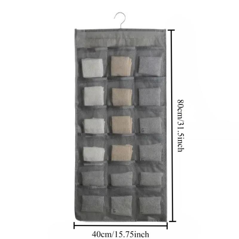 2PCS Double Underwear Storage Hanging Bag Dormitory Home Wardrobe Hanging Folding Bag Underwear Socks Storage Bag