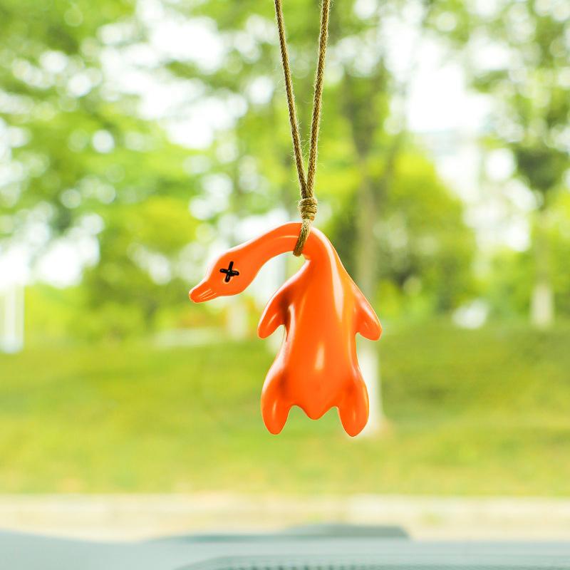S/L Funny Color Changing Swing Goose Roasted Color Change Duck Car Ornament Auto Decoration Duck Rear View Mirror Accessories