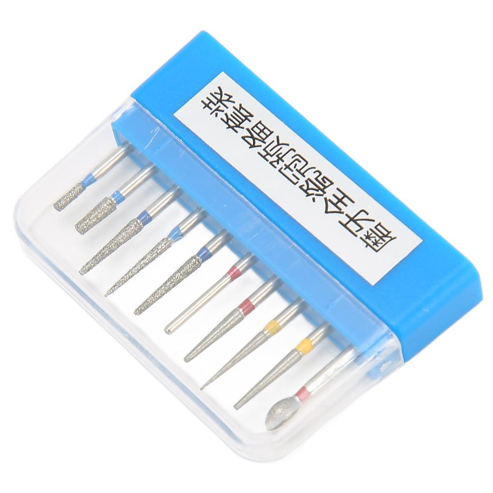 10pcs/Set Grinding Dental Polishing Burs High Speed Polishing Drill Set For Dentists