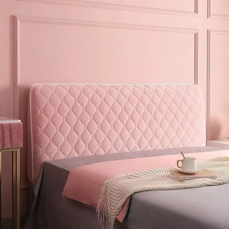 Bed Headboard Cover All Inclusive Bedside Bed Head Cover Warm Soft Bed Anti-Dust Cover Thicken Head Back Protector