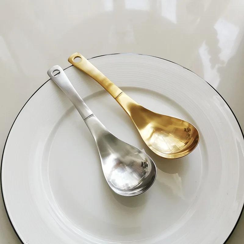 Ложка для супа из нержавеющей стали Simple Home Tableware Детская ложка для супа Кухонный инструмент Высокий уровень внешнего вида Совок для ужина