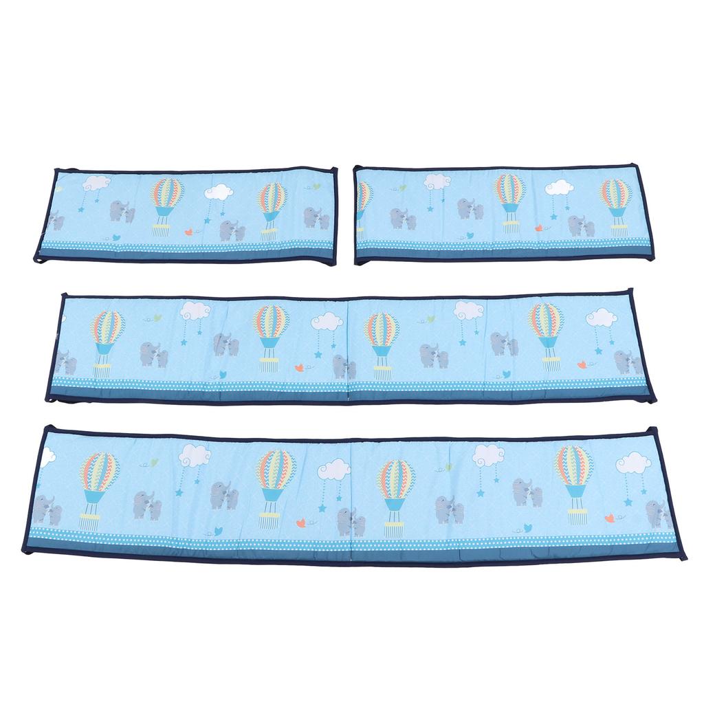 Crib Liner Securely Fixed Anti Collision Heightened High Protection Crib Protector Bumper Pad for