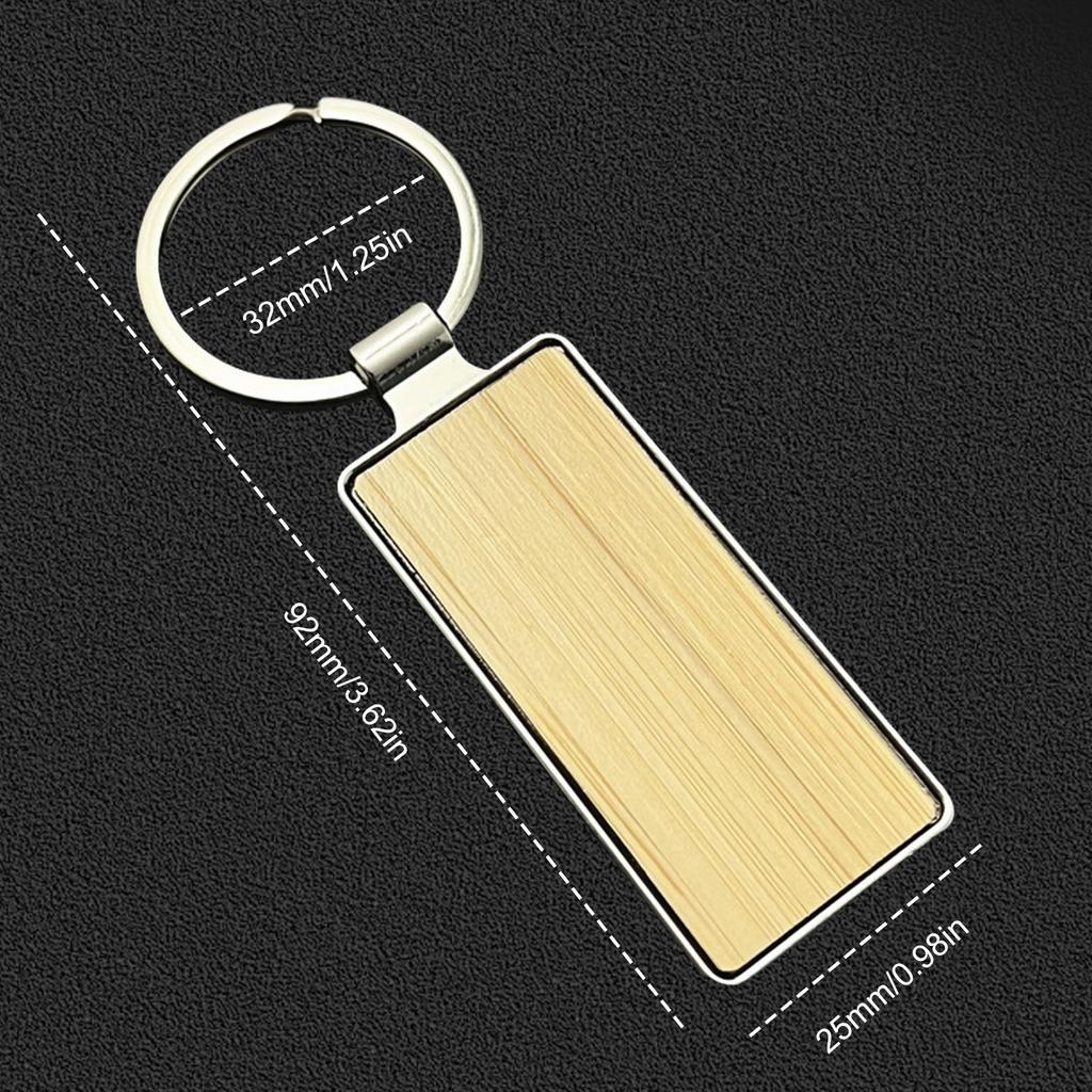 Bamboo Keychain Elegant Pendant for Car Home and Motorcycle Accessories Ornament for Bags Wallets and Backpacks