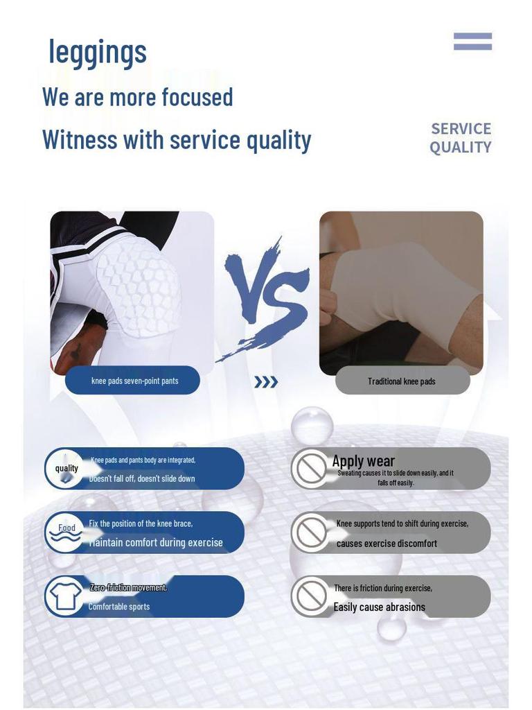 Мужские компрессионные баскетбольные штаны длиной семь восьмых с сотовой структурой и защитой коленей