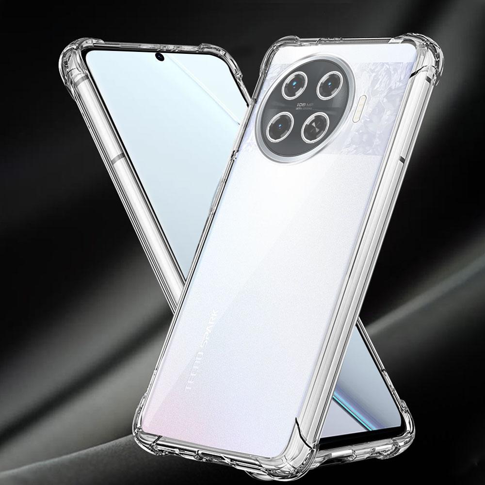 Противоударный чехол Airbag TPU для Tecno Spark 20 Pro Plus KJ7 Прозрачный мягкий силиконовый чехол для телефона Tecno Spark 20 Pro Защитный чехол
