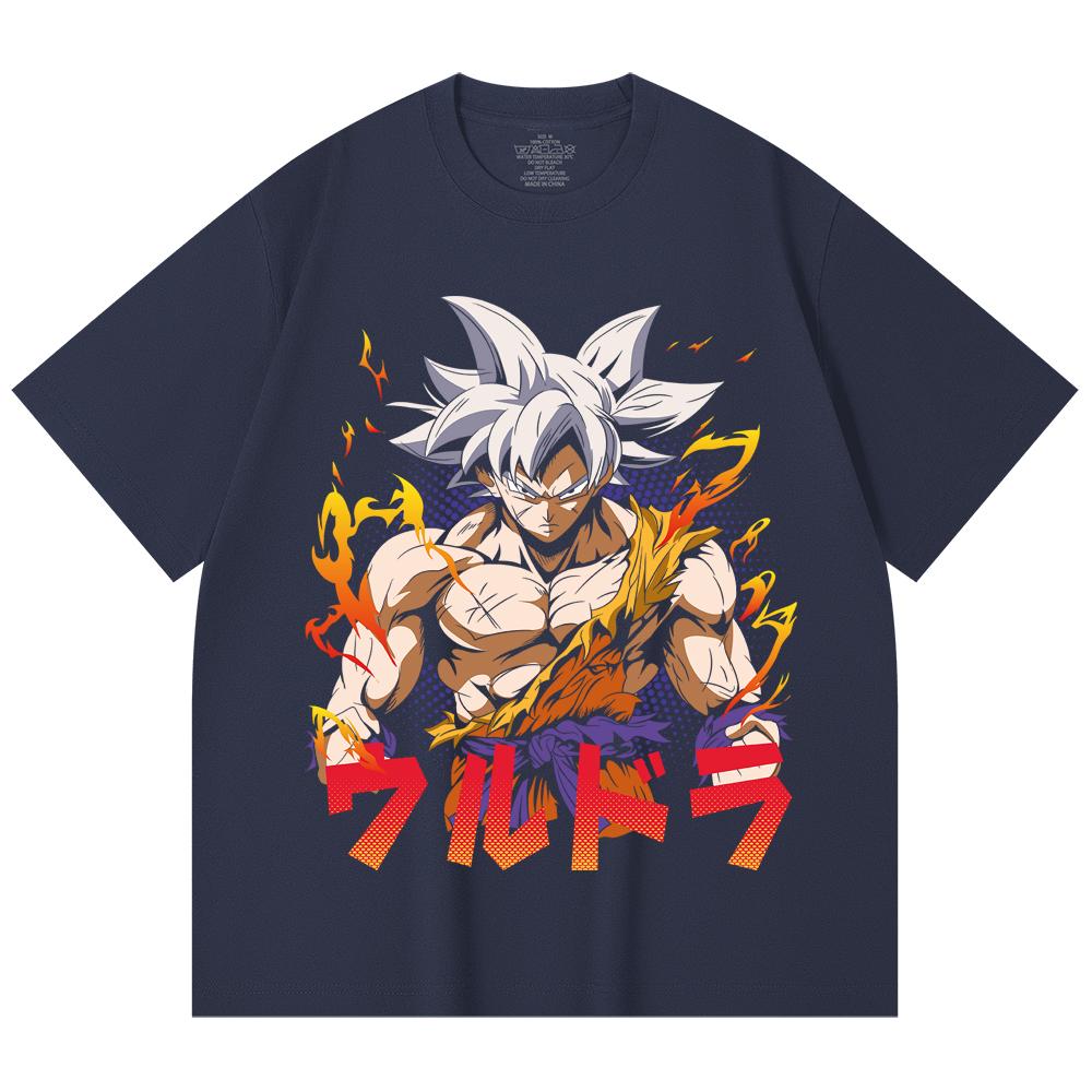 230 Gsm 100% Cotton Dragon Ball V11 Goku Ultra Print Unisex Heavy Cotton T Shirt