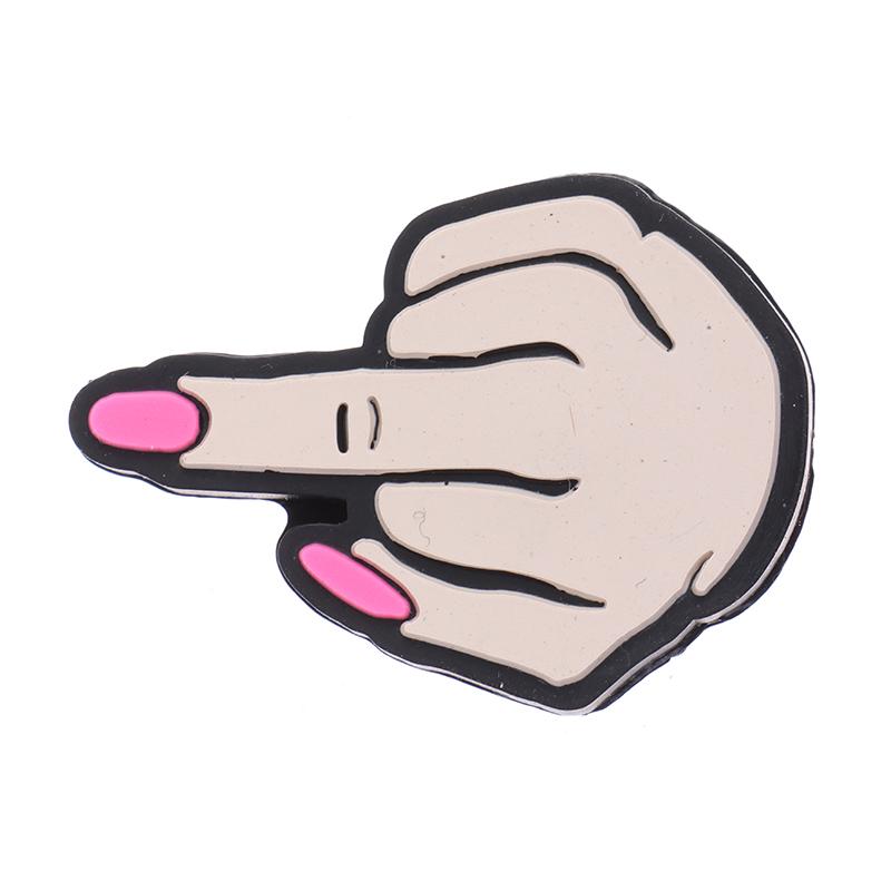 Middle Finger Tennis Racket Vibration Dampener Shock Absorbing Soft Silicon Racket Damper