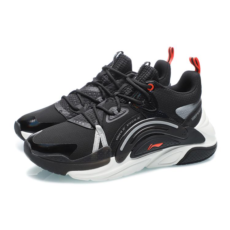 Кеды Li Ning Spark Повседневные Унисекс Средняя высота Черный/Серебристый AGLR015-3