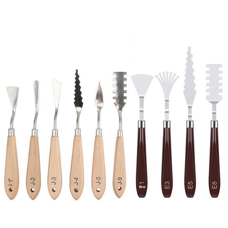 Oil Painting Palette and Spatula Set: Knife Set for Acrylic, Gouache, and Pigment