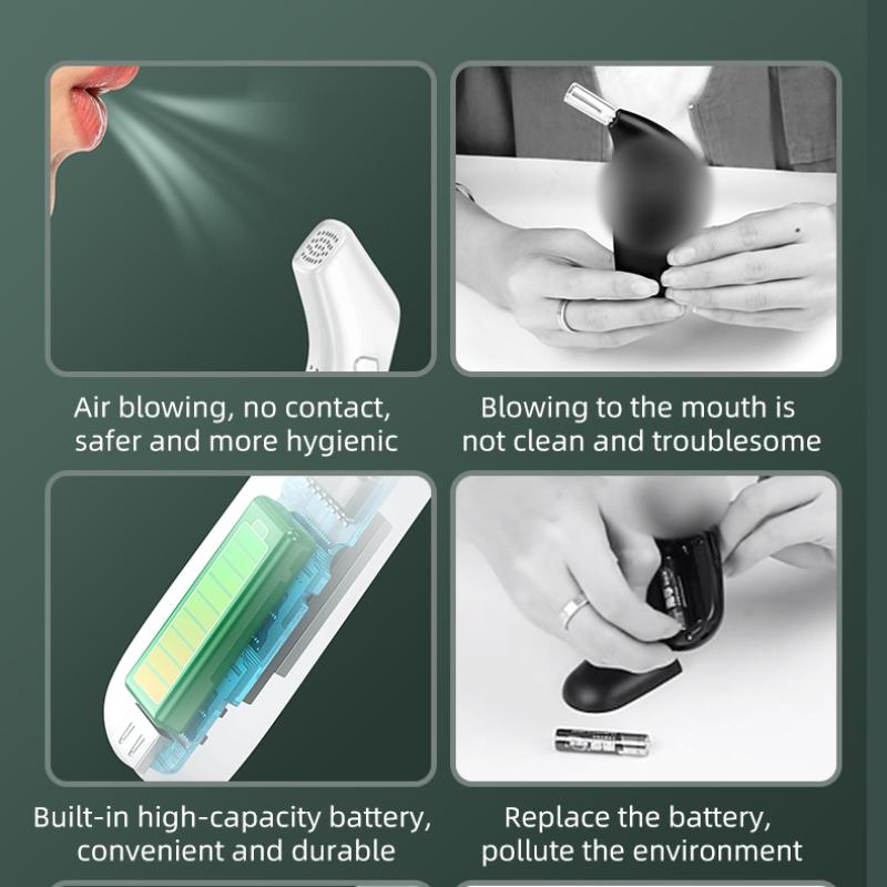 2024 New Digital Alcohol Breath Tester Mini Breathalyzer Handheld Analyzer Portable Measurement and Testing Instrument for Household Alcohol Testing