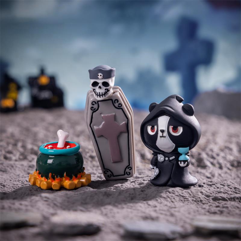 Creative Halloween Horror Skeleton Coffin Micro Landscape Ornaments Party Props Car Desk Decorations Diy Resin Accessories Gifts