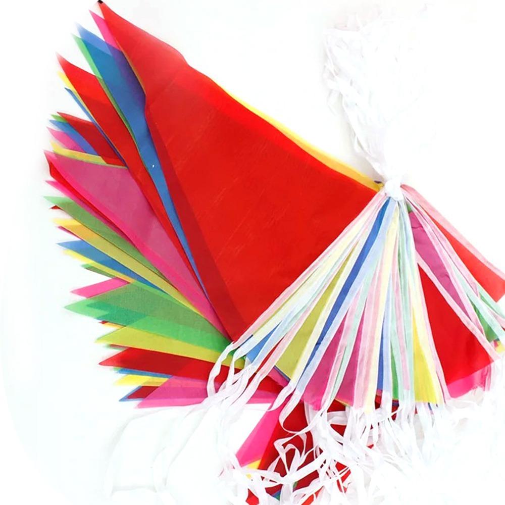 50M Length Pennant Banner Multicolor Banner Rope Versatile Hanging Banner Decoration Grand Opening