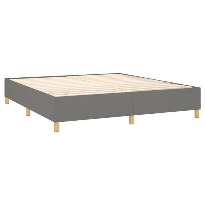 Maison Exclusive - Sommier à lattes de lit avec matelas Gris foncé 180x200cm Tissu