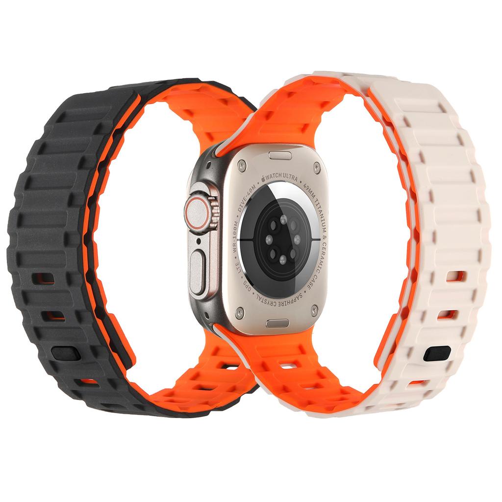 Magnetic Strap for Apple Watch Band Ultra 2 49mm 44mm 40mm 45mm 38mm 41mm 42mm Silicone Bracelet iWatch Series 9 8 7 6 Se bands