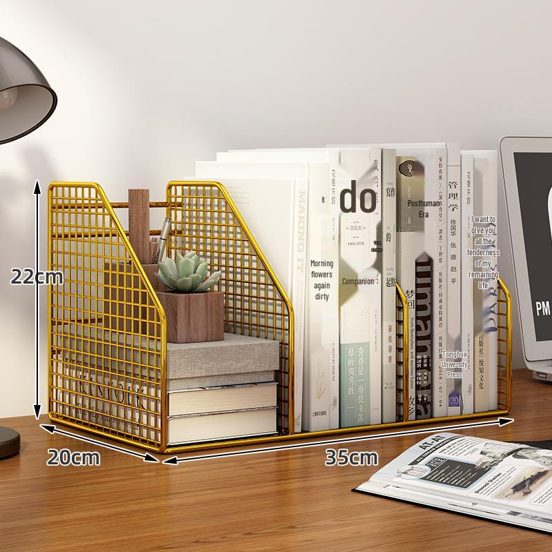 Desktop File Organizer: Multilayer Large Capacity Storage Rack for Office Supplies