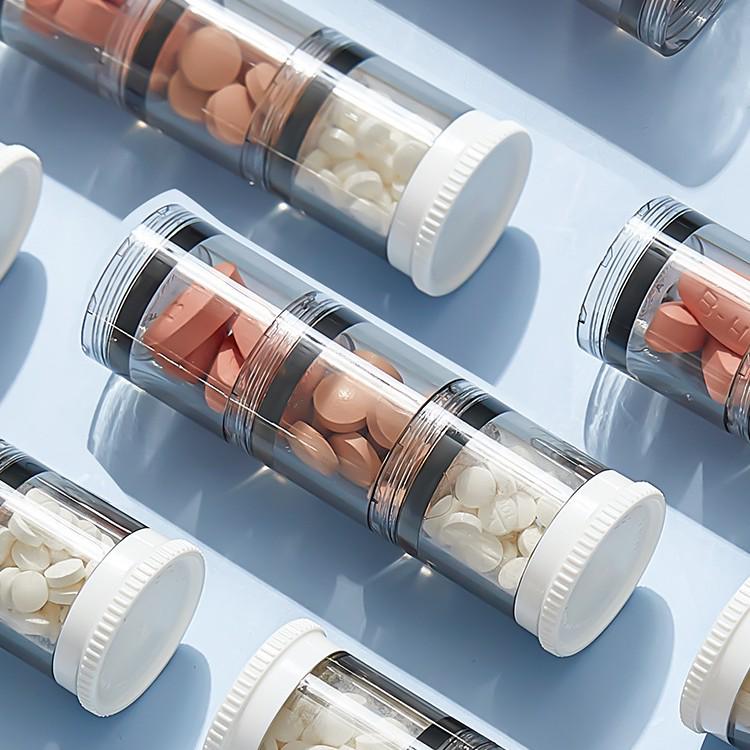 Органайзер для таблеток для путешествий: Портативная коробка-напоминание о приеме лекарств на три приема пищи с отделениями для утра, дня и вечера