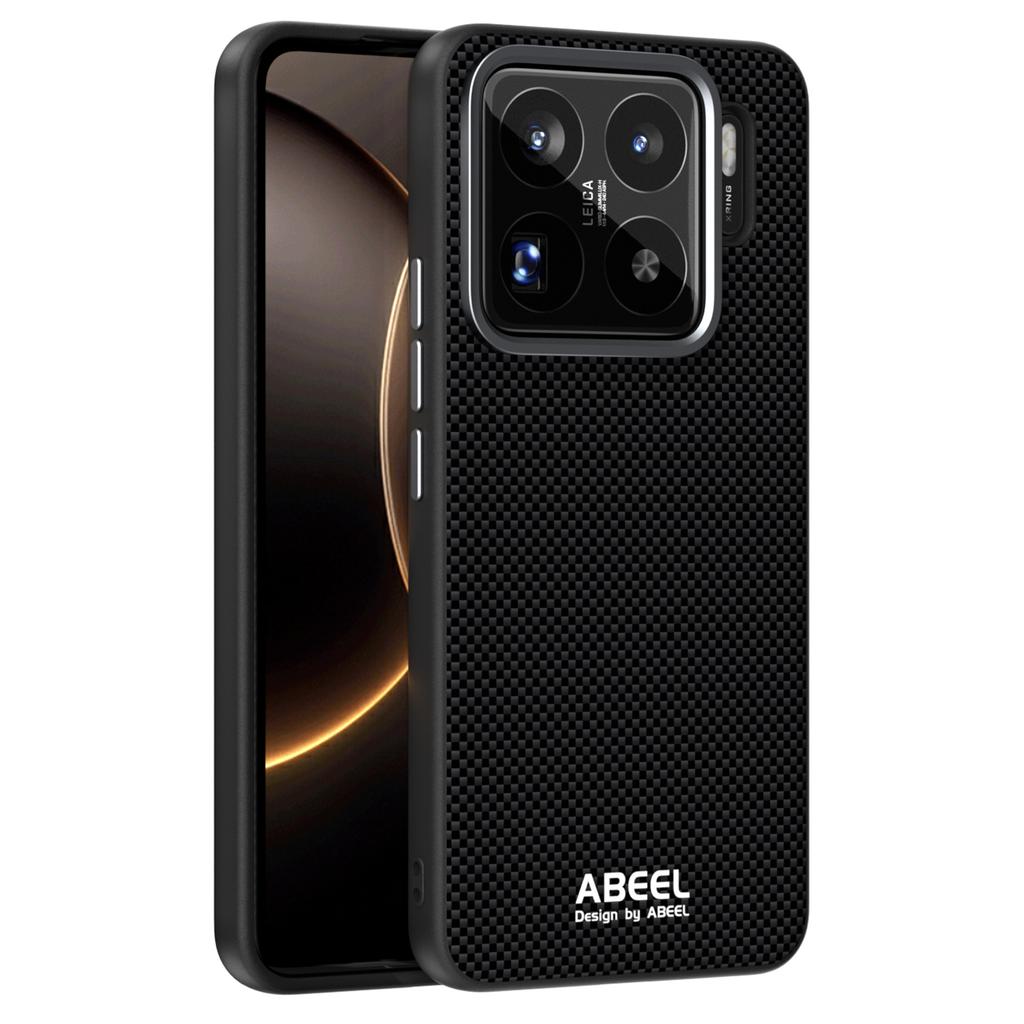 ABEEL Чехол для Xiaomi 15S Pro, совместимый с MagSafe, напечатанный ПК ТПУ Алюминиевый сплав Кожаный чехол для телефона