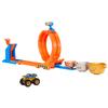 Hot Wheels Monster Truck Trophy Challenge with 1 Mini Car Vehicle Toy Playset for Ages 4 and Up Orange JBX64