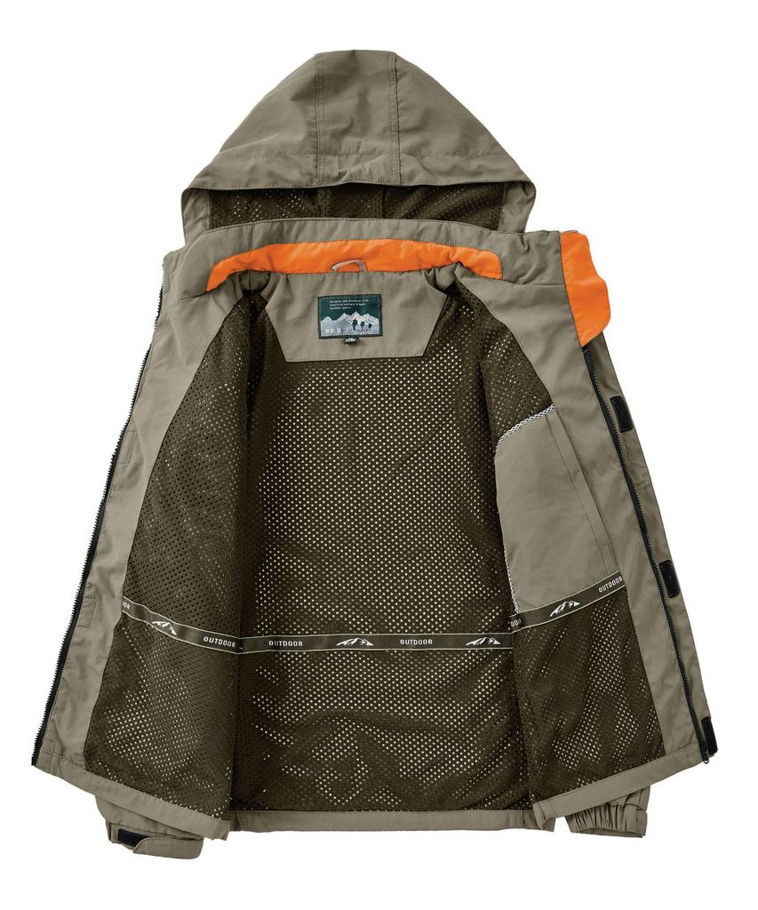 Мужская куртка средней длины с капюшоном для активного отдыха - осень/зима, плюс бархат, множество карманов, свободный крой