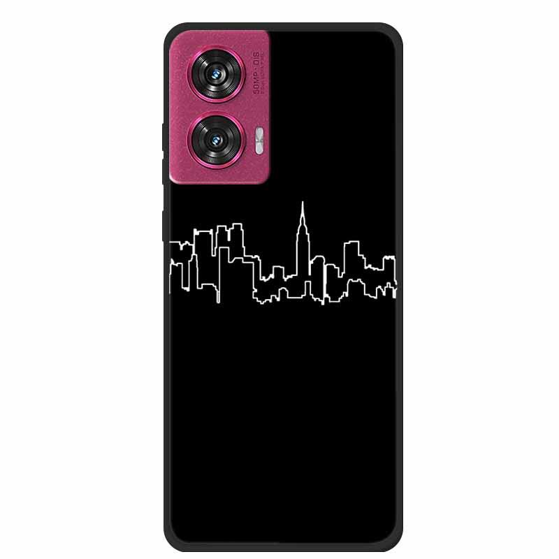MOTO EDGE 50 Fusion Простой чехол-бампер из мягкого ТПУ с полыми линиями