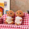 Милый пудель Майло, флокированная кукла, фигурки, игрушка, каваий, Sylvanian Families, аниме-фигурки, коллекционные украшения для комнаты