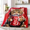 Christmas gift Halloween themed cola beverage Coca Cola blanket soft home furnishing nap decoration four seasons warm Sherpa blanket U26