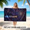 Fantasy Magic Theme Soft Beach Towel Personalized Custom Name Text Towel Portable for Beach Pool Travel