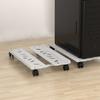 Computer Tower Stand with Adjustable Width 80kg Load-capacity CPU Steel Rolling Stand Adjustable Mobile Cart Holder with Wheels