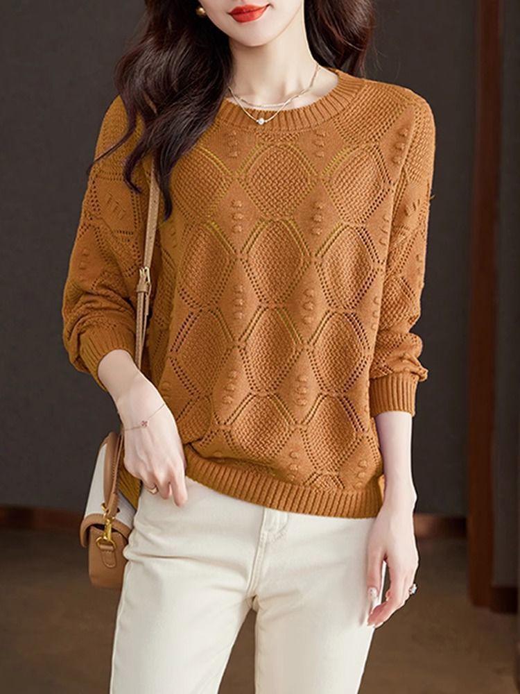 Весенняя тонкая базовая рубашка, верхняя часть, весенняя и осенняя базовая рубашка, свободная, весенняя, с длинными рукавами, трикотажная женская