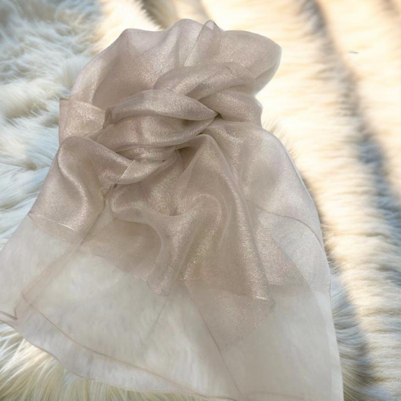Elegant Imitation Silk Scarf - Solid Color, Sun Protection, Fashionable Female Shawl, Long and Simple Design
