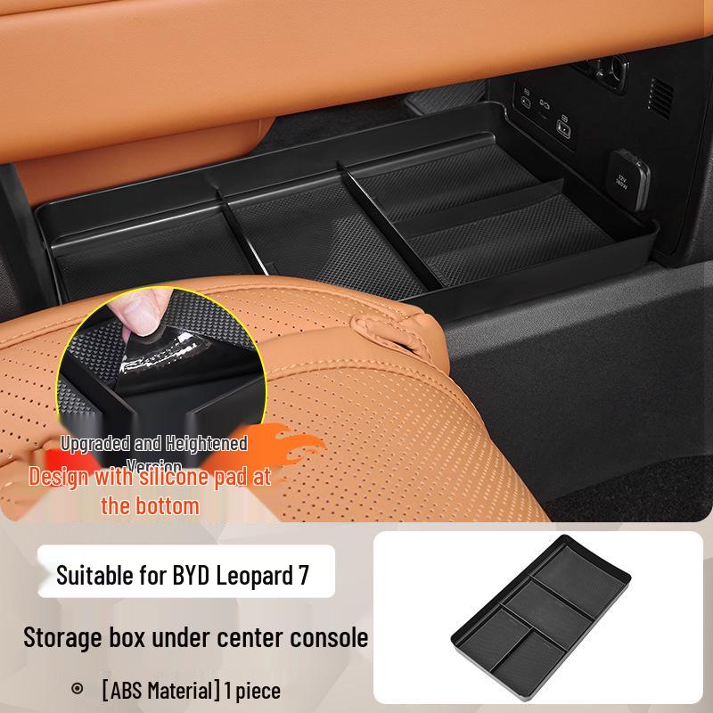 Kangchi Formula Leopard Titanium 7 Console Storage Box: Silicone, Partitioned, and Private Storage for Interior Modification.