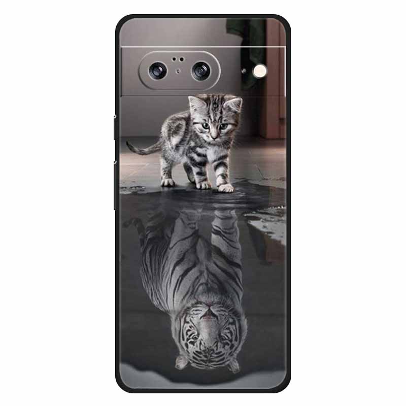 Для Google Pixel 8 / 8pro Чехол Мягкий Силикон Лев Сова Роскошные Задние Крышки Для Google Pixel 8 Pro Чехлы Pixel8 Мультяшные Корпуса