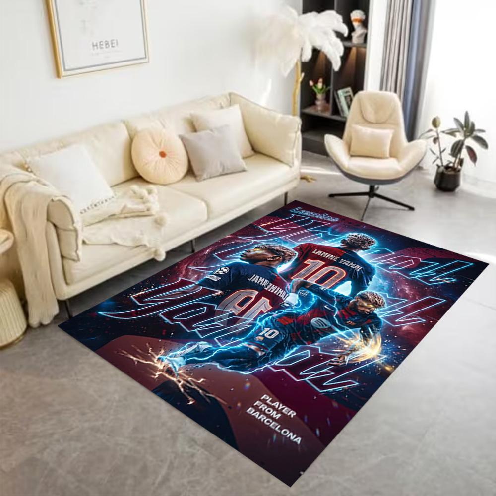 Lamine Yamal's Spain's Soccer Star Floor Mat Suitable for Playrooms Kitchen Hallway Study room Anti-slip Rug Office home decor Wedding Party Gift