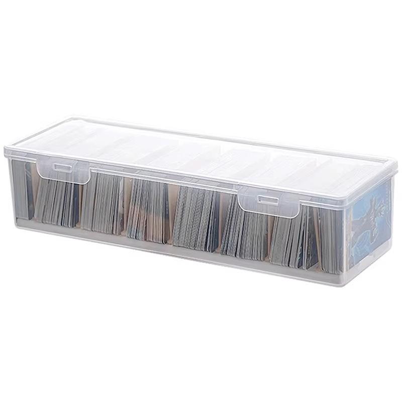 Transparent Plastic Storage Box Photocards Small Card Storage Box Desk Organizer Box Classification Box Stationery