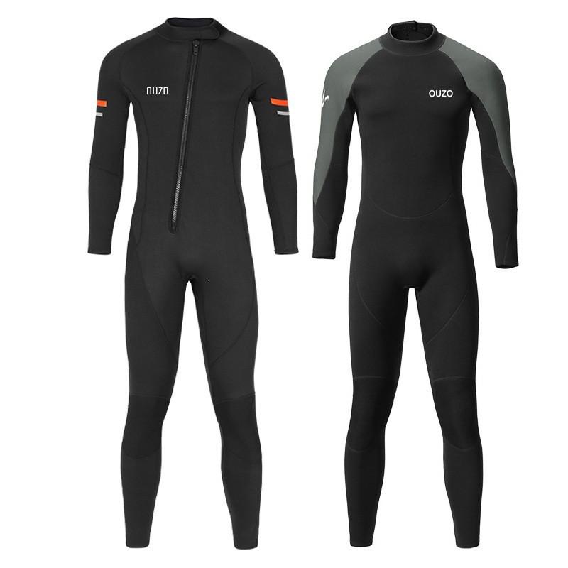 OUZO Mens 3mm Fullsuit Wetsuit Diving Snorkeling Surfing Winter Swimming Warm Thermal Neoprene