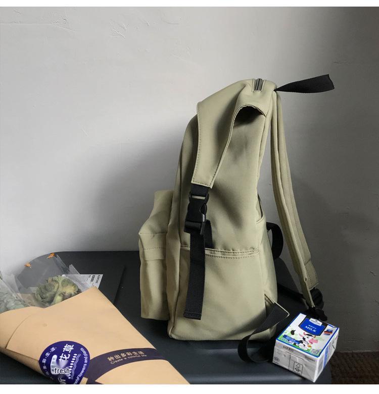 Женский нейлоновый рюкзак в японском и корейском стиле - Однотонный, Легкий, Модный для учеников старшей школы и студентов колледжа.